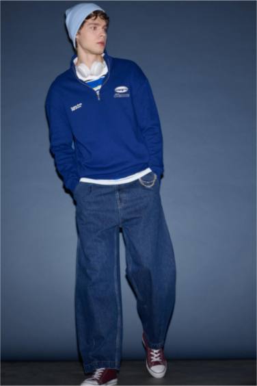 Esnek Belli Barrel Fit Jean Pantolon