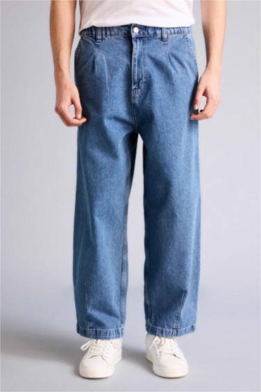 Esnek Belli Barrel Fit Jean Pantolon