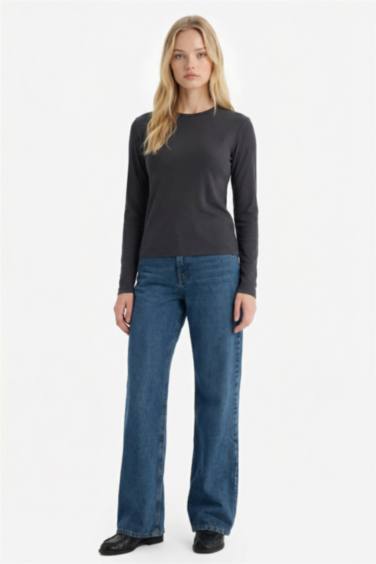 Лонгслив Slim Fit с круглым вырезом