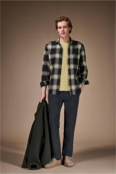 قميص كاروهات قطن فلانيل