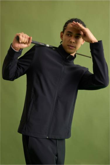 Standard Fit High Neck Cardigan