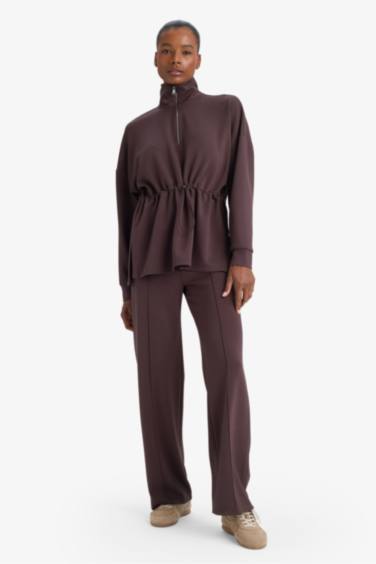 Спортивные брюки из модала Straight Fit с широкими штанинами