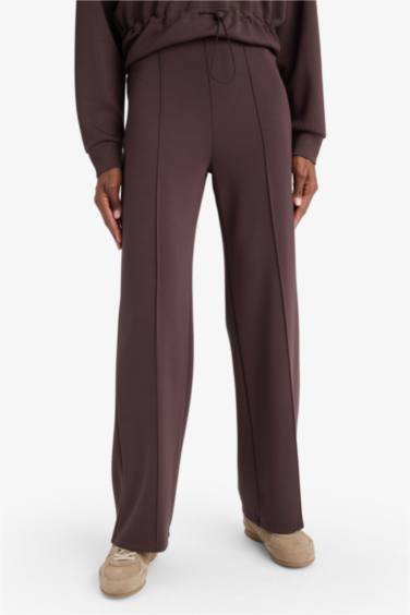 Спортивные брюки из модала Straight Fit с широкими штанинами