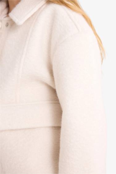 Куртка с круглым вырезом для девочек