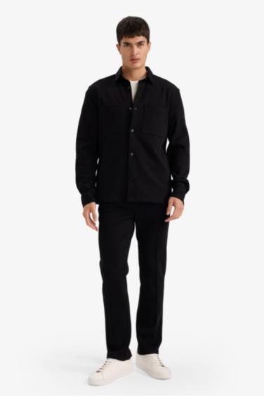 Regular Fit поло жағалы ұзын жеңді жейде