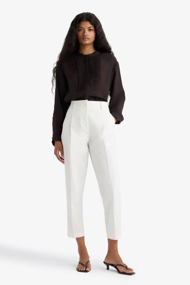 Oversize Fit Grandad Collar Sensual Long Sleeve Shirt