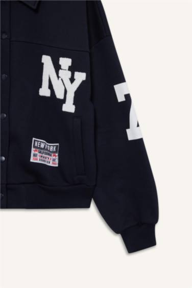 Coool Thick Sweatshirt Fabric Bomber Jacket