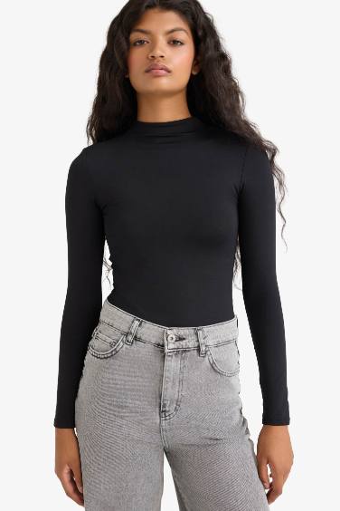 Uzun Kollu Çıtçıtlı Body