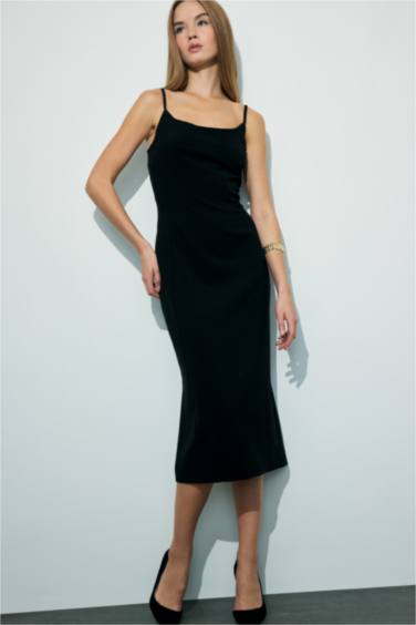 Bodycon Strappy Midi Dress