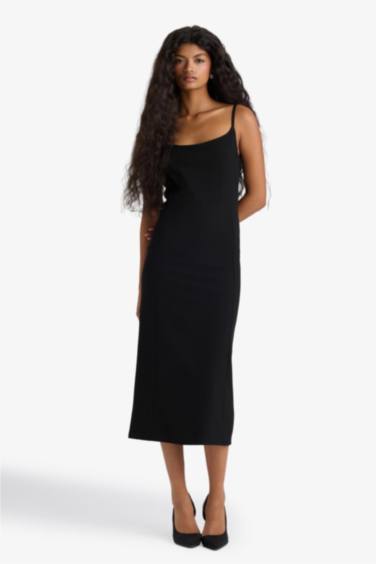 Bodycon Strappy Midi Dress