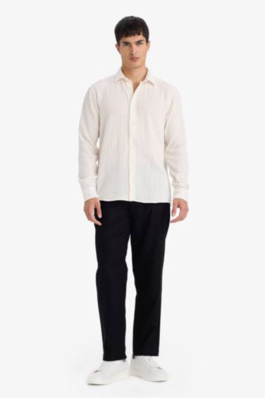 REGULAR FIT Polo Yaka Pamuklu Gömlek - Görsel 2