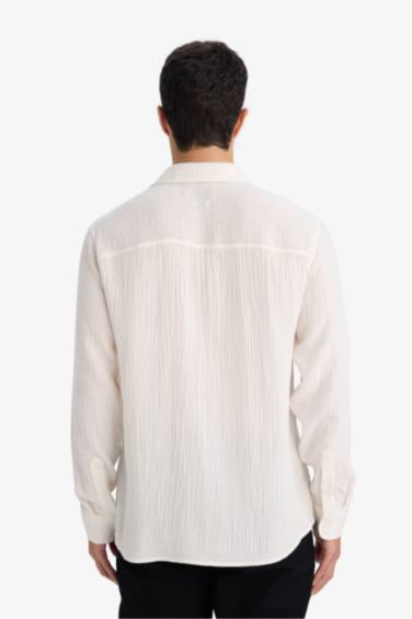 REGULAR FIT Polo Yaka Pamuklu Gömlek - Görsel 5