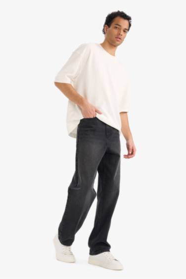 سروال جينز باجي وايد ليج