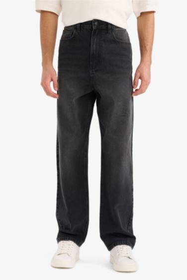 سروال جينز باجي وايد ليج