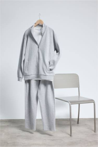 REGULAR FIT Dik Yaka Fermuarlı Hırka - Görsel 5