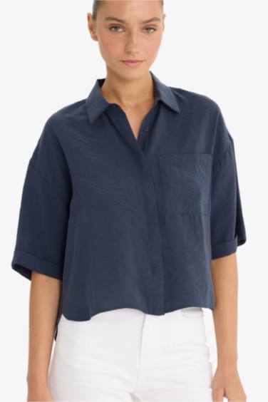 Loose Fit Modal Short Sleeve Shirt