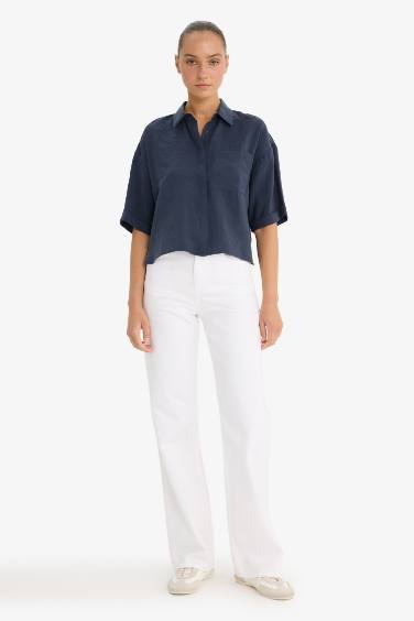 Loose Fit Modal Short Sleeve Shirt