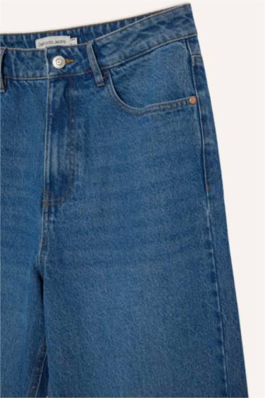 سروال جينز باجي وايد ليج