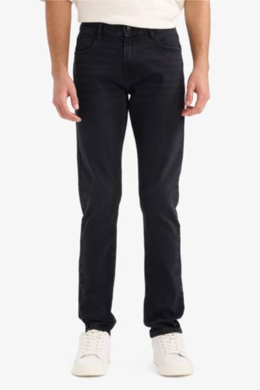 Pedro Slim Fit тарылған балақты ескірген эффектісі бар джинс шалбар