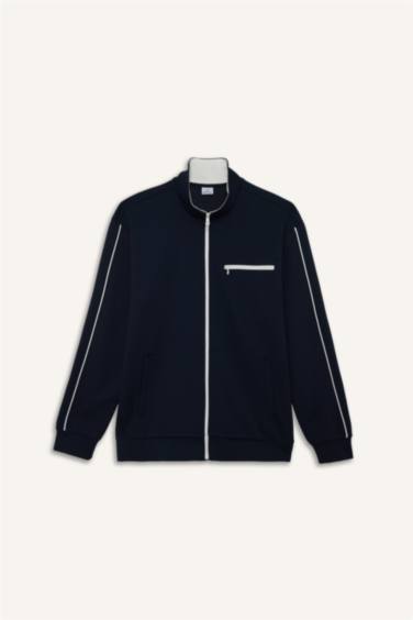 Standart Fit тік жағалы кардиган