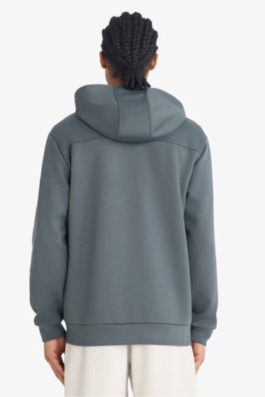 Standart Fıt Kapüşonlu Fermuarlı Sweatshirt - Görsel 5