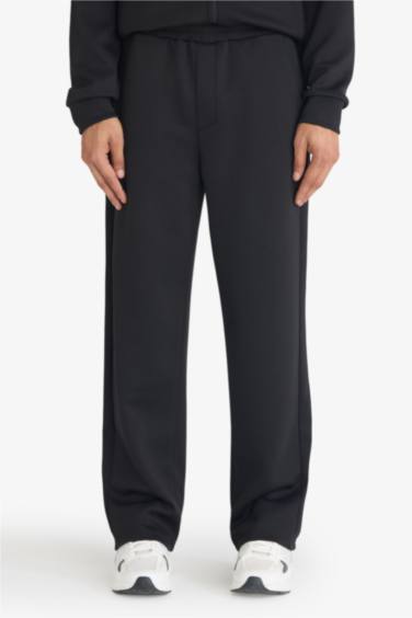 بنطلون بجامة رياضي جوجر قماش سكوبا قصة مريحة