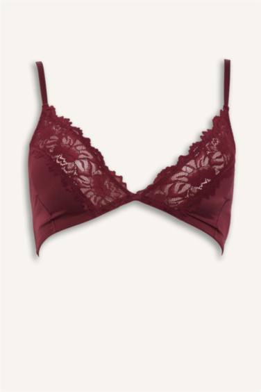 Dantel Detaylı Saten Kapsız Pedsiz Balensiz Bralet Fall in Love