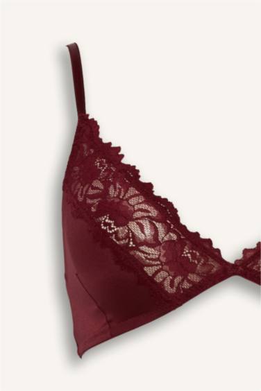 Dantel Detaylı Saten Kapsız Pedsiz Balensiz Bralet Fall in Love