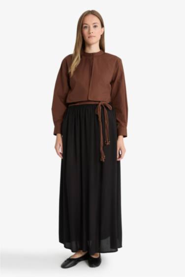 A Kesim Krinkıl Viskon Maxi Etek