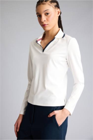 Woman Long Sleeve Polo T-Shirt