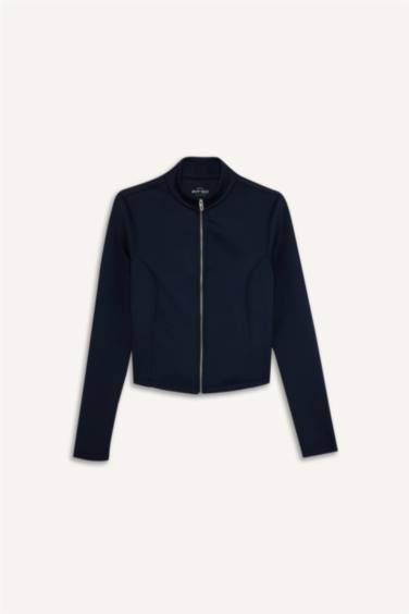 Standart Fıt Skuba Dalgıç Kumaş Hırka - Görsel 7