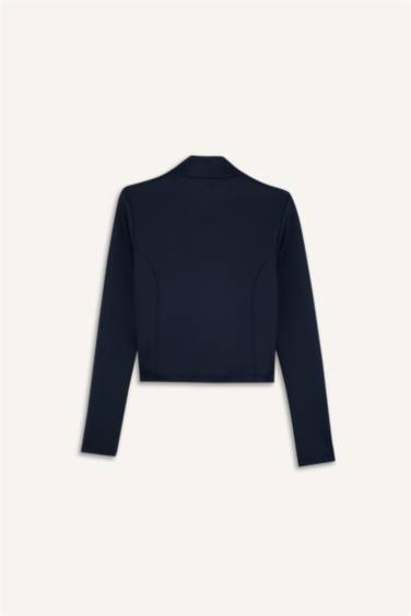 Standart Fıt Skuba Dalgıç Kumaş Hırka - Görsel 9