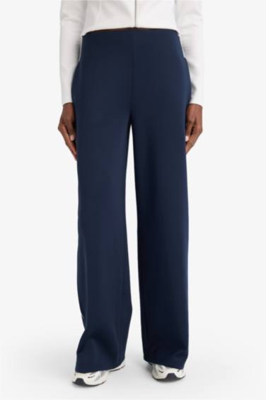 Спортивные брюки из ткани скуба Wide Leg с карманами