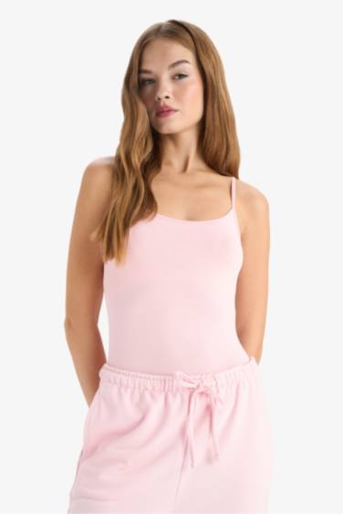 İnce Askılı Basic Düz Çıtçıtlı Body