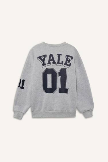 Yale University Oversize Fit Crew Neck Sweatshirt