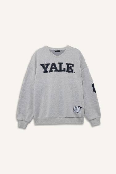 Yale University Oversize Fit Crew Neck Sweatshirt