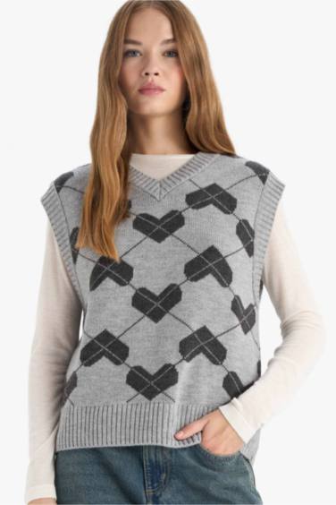 Coool қалыпты пішім v жаға Жилет