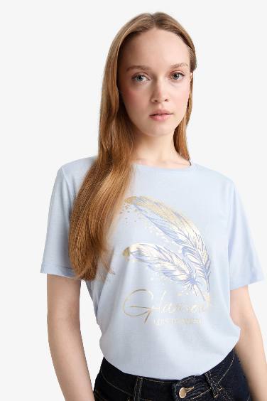 Regular Fit Crew Neck Printed T-Shirt