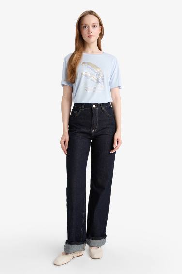 Regular Fit Crew Neck Printed T-Shirt