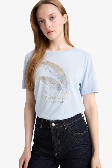 Regular Fit Crew Neck Printed T-Shirt