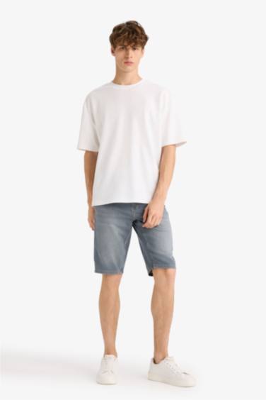 شورت برمودا جينز سليم فيت