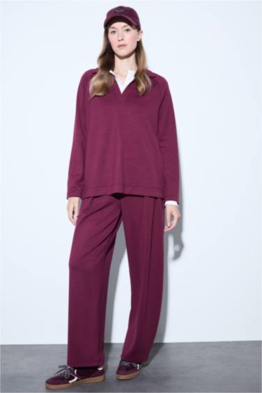 Regular Fit Kayık Yaka Uzun Kollu Tunik