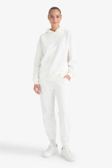 Basic Tie Waist Thick Jogger Sweatpants