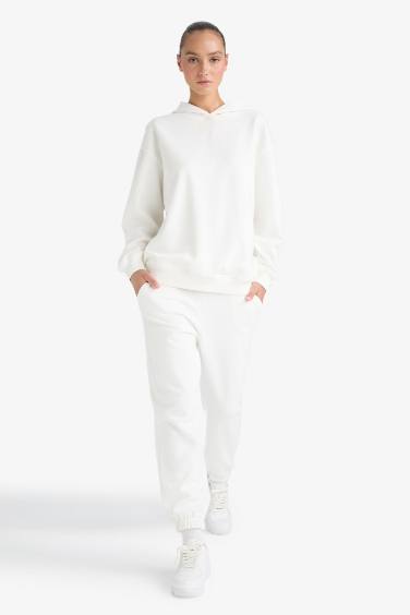 Basic Tie Waist Thick Jogger Sweatpants