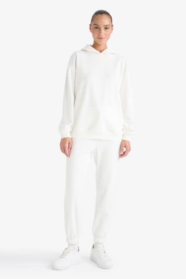 Basic Tie Waist Thick Jogger Sweatpants