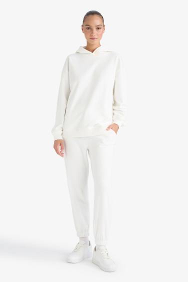 Basic Tie Waist Thick Jogger Sweatpants