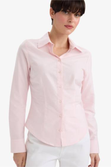 Fitted Oxford Long Sleeve Shirt