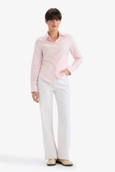 Fitted Oxford Long Sleeve Shirt