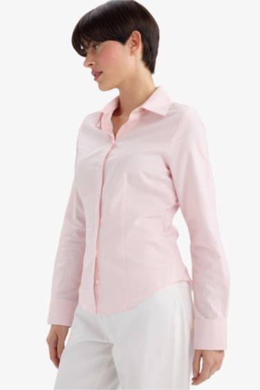 Fitted Oxford Long Sleeve Shirt