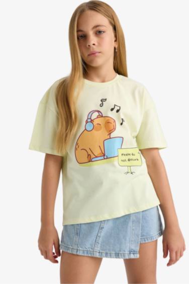 Girl Relaxed Fit Animal Print T-Shirt